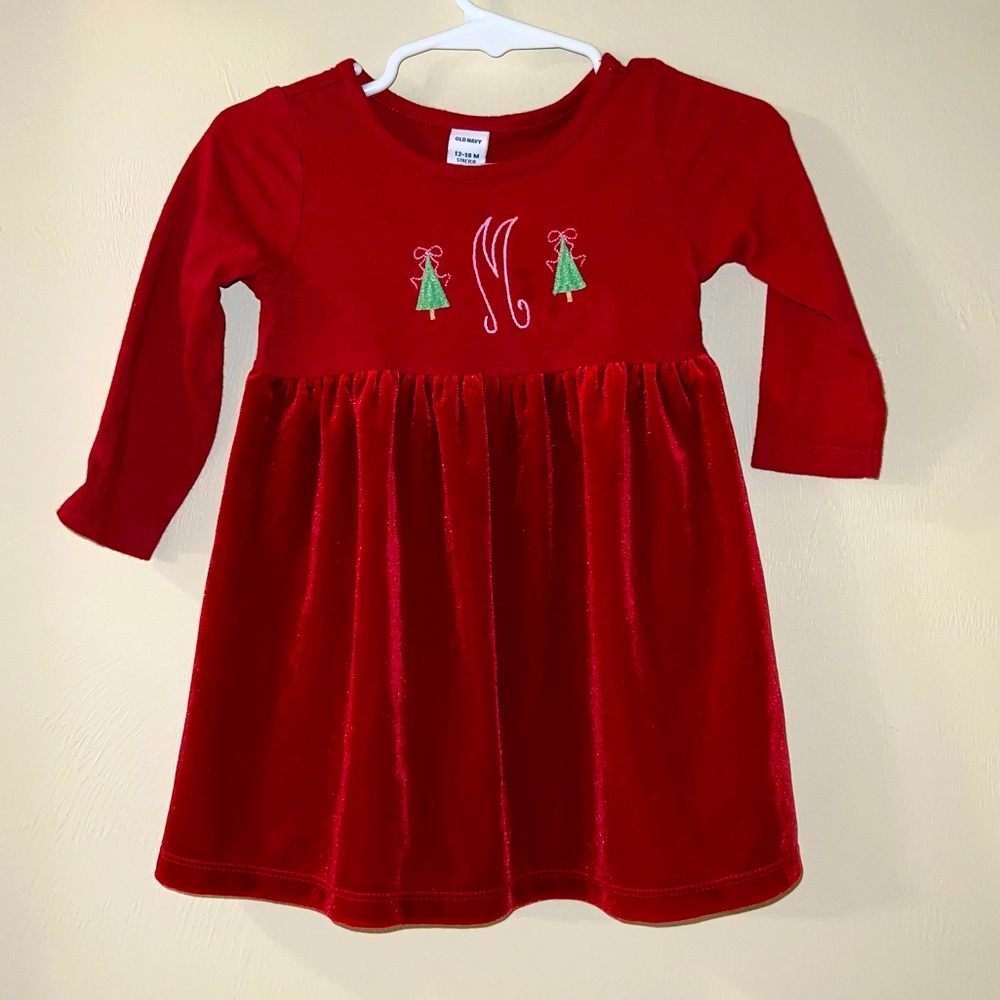 New M Monogram Christmas Dress